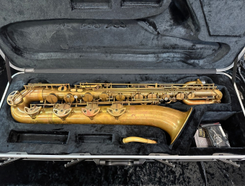 Eastman 52nd Street Baritone Saxophone, Low A in Raw Brass, Serial #11534739